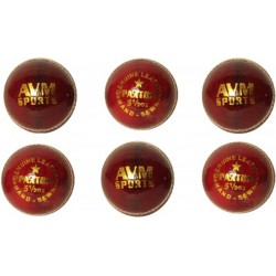 AVM Paxton Red Cricket Ball (Pack of 6)